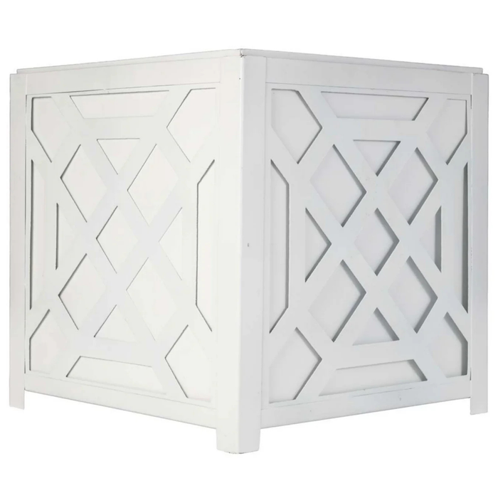 White Chippendale Planter - The Well Appointed House