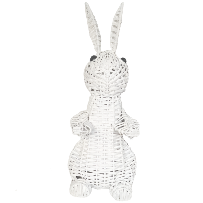 White Wicker Bunny - The Well Appointed House