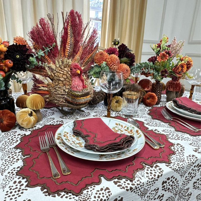 Whitley Placemat in Burgundy, Set of 4 - The Well Appointed House
