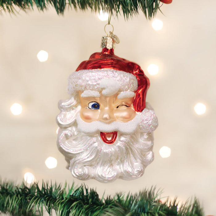 Winking Santa Ornament - The Well Appointed