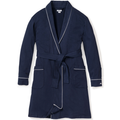 Women's Flannel Robe in Navy - The Well Appointed House