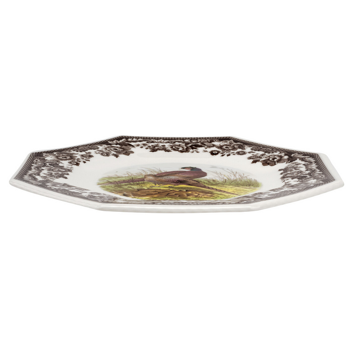 Woodland Octagonal Plate 9.5 Inch, Pheasant - The Well Appointed House