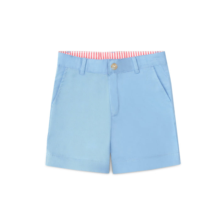 Wyatt Shorts in East Beach Blue with Sconset Stripe Cuffs - The Well Appointed House