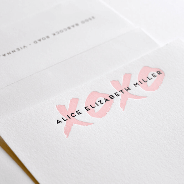 XOXO Personalized Stationery - Design 64 - Stationery - The Well Appointed House