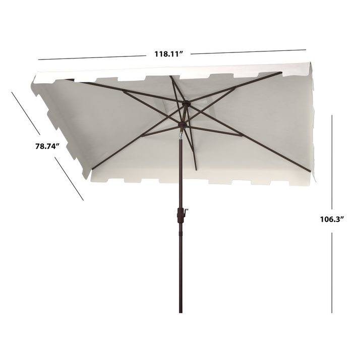 Zimmerman White Rectangular Market Umbrella - The Well Appointed House